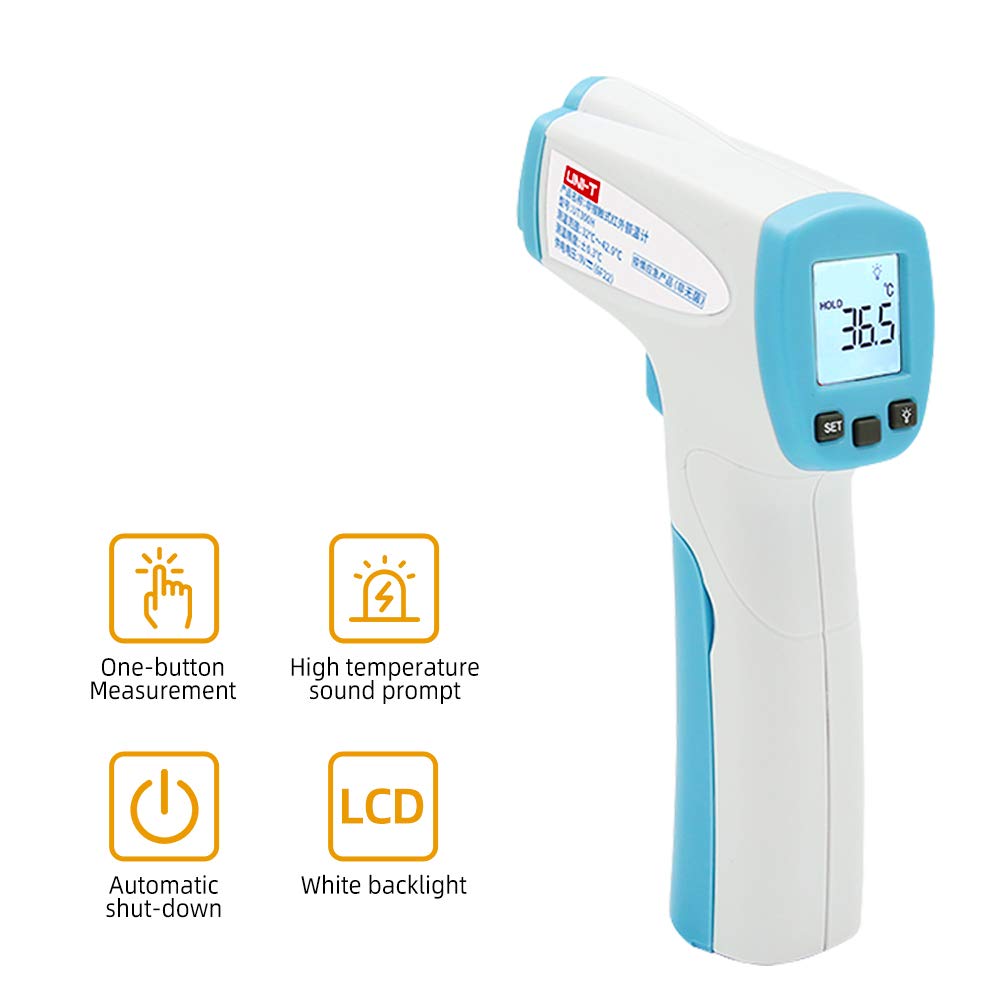 UNI-T Non-Contact Infrared Thermometer Digital Thermometer for Fever Detect Medical Temperature Measurement (UT300H)