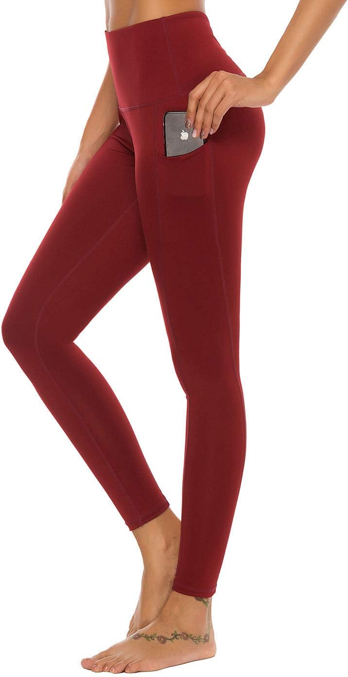 Women's High Waist Workout Yoga Leggings with Pockets Athletic Tummy Control Running Pants