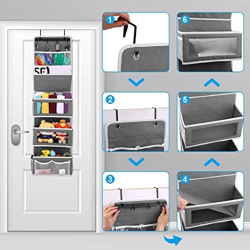 Meirenda Over the Door Hanging Organizer with Clear Window Wall File