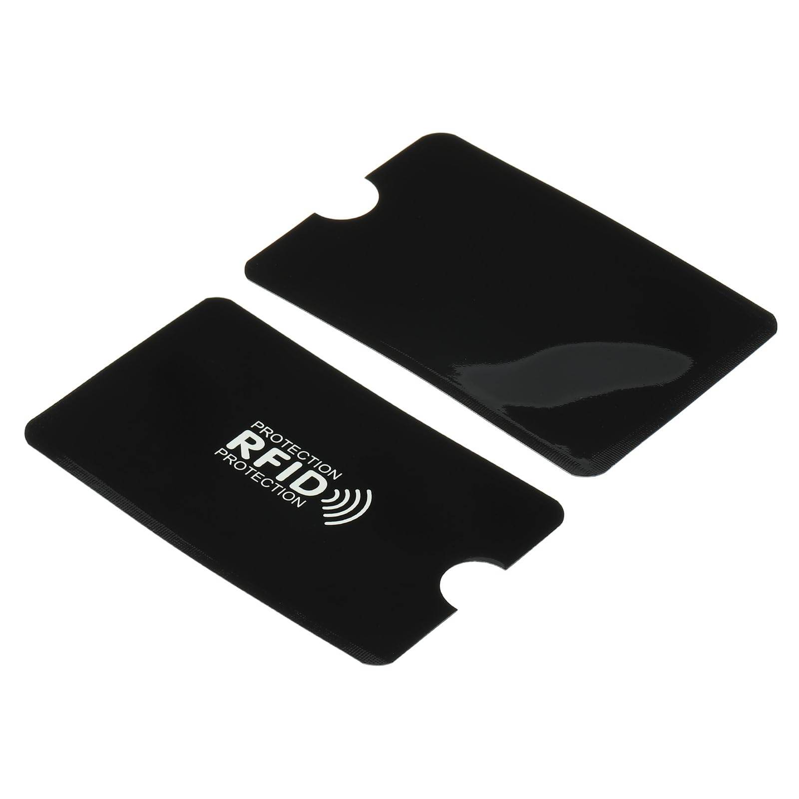YOKIVE 30 Pcs RFID Card Holder Horizontal, Card Sleeve Slim | Scratch Resistant, Great for Business Cards, Access Cards (Black, 3.62-Inch)