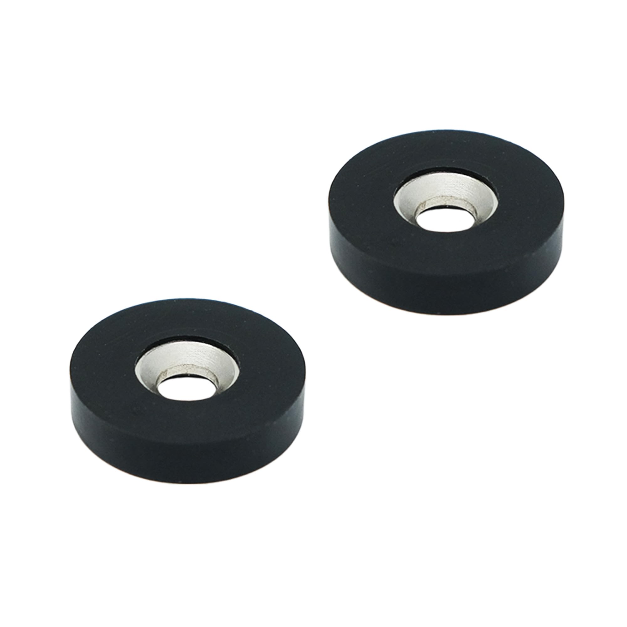 Rubber Coated N42 Neodymium Magnet for Arts, Crafts, Model Making, DIY, Hobbies, Office and Home - 26.5mm dia x 6mm thick x 7mm c/sink - 6.4kg Pull - Pack of 10