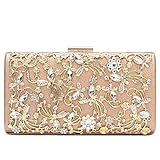 Minicastle Large Womens Noble Evening Clutch Bag Wedding Purse Bridal Prom Handbag Party Bag Gold