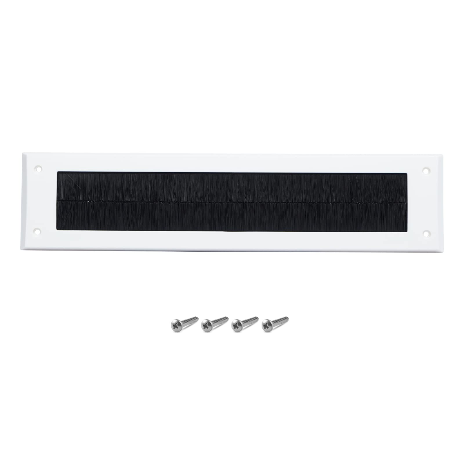 Internal Letterbox Draught Excluder 13.5 Inch (34.2cm) PVC Draught Letter Plate Seal Letter Box Flap - Prevents Draughts Coming Through The Letter Box - for Wooden or uPVC Doors - White Without Flap