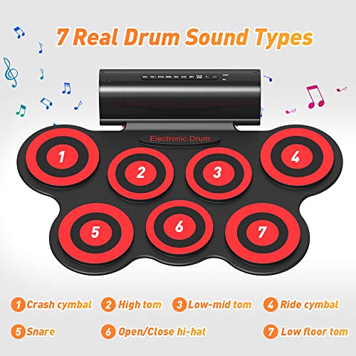 Electronic Drum Set Digital Drum Practice Pads Tabletop Drums Kit