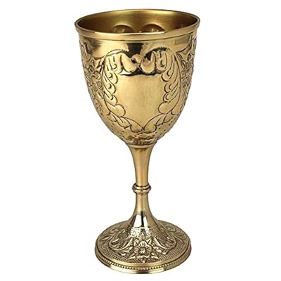 Design Toscano The King's Royal Chalice Embossed Brass Goblet