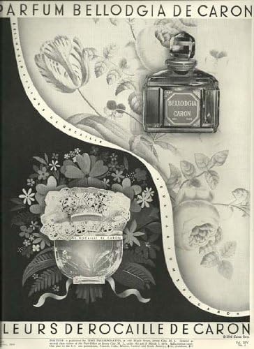 Ad for Parfum Bellodgia De Caron, (Perfume) Fleurs De Rocaille De Caron