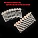 Gejoy 4 Pack Rhinestone Alloy Flower Hair Side Combs Wedding Bridal Jewelry Hair Clips for Women, Rose Gold