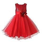 Pettigirl Girl's Sequin Bodice Special Occasion Dress Infant Toddler Flower Girl Dress