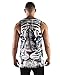 iHeartRaves White Tiger Men's Rave Tank Top Shirt (Medium)