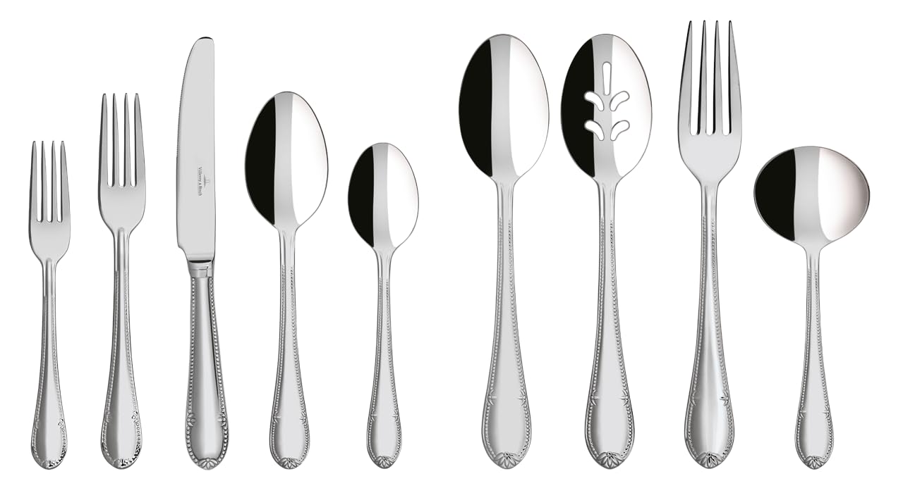 Photo 1 of Villeroy & Boch Mademoiselle 64 Piece Flatware Set for 12, Includes Serving Pieces