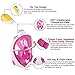 YUDER Full Face Snorkeling Mask with Camera Mount 180°Panoramic Snorkel Mask with Anti-Fog,Anti-Leak Design for Adults,Kids,Youth and Beginners (Pink, S/M)