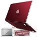 IBENZER MacBook Air 13 Inch Case A1466 A1369, Hard Shell Case with Keyboard & Screen Cover for Apple Mac Air 13 Old Version 2017 2016 2015 2014 2013 2012 2011 2010, Marsala Red, A13MSWR+2