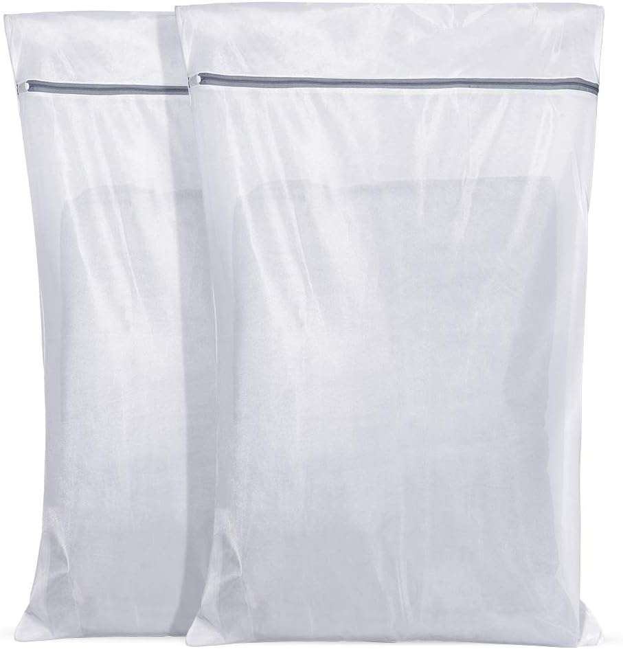 PaiTree Wäschesäcke, 2er Pack Extra Große Wäschenetz mit Langlebigem Reißverschluss, Wäschesack für Vorhänge, Mäntel, Pullover, Bettwäsche, Kissen, Teppiche, Badetücher, Stofftiere, Fußmatten, 60x90cm