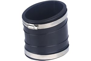 MARKGOO Exhaust Bellow 32-14358T for MerCruiser Stern Drive V6 V8 Engine 4.3L 5.0L 5.7L 5.8L 6.2L 7.4L Lower Bent Tube Boot 4 Inch Y-Pipe with 2 Pcs Clamp Sierra 18-2746 32-14358001