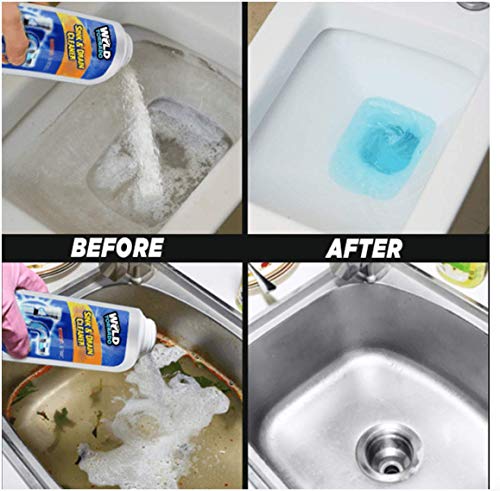 4PACK Powerful Sink and Drain Cleaner, Portable Powder Cleaning Tool Super Clog Remover Chemical Powder Agent for Kitchen Toilet Pipe Dredging
