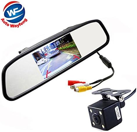 ｗｆ ａｕｔｏ ｗａｙｆｅｎｇ 車のビデオの自動駐車場モニター Ledナイトビジョン逆転ccd車のリアビューカメラ4 3インチ車 のバックミラーモニター付き