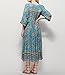 R.Vivimos Women Sexy Deep V Neck Flower Print Long Sleeve Dresses 2XL