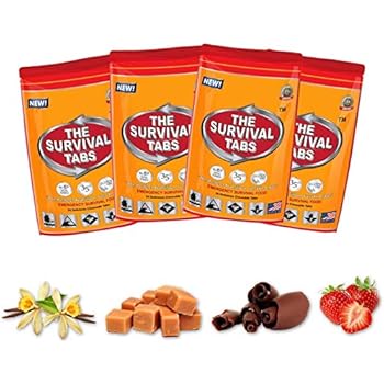 Survival Tabs 8-Day Food Supply 96 Tabs Emergency Food Ration Survival MREs Meals Ready-to-eat Bugout Emergency Food Replacement for Travel Camping Boating Biking Hunting Outdoor Activities Also Disaster Preparedness for Earthquake Flood Tsunami Gluten Free and Non-GMO 25 Years Shelf Life Long Term Food Storage - Mixed Flavor