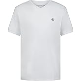 Calvin Klein Boys Short Sleeve Solid V-Neck T-Shirt, Soft, Comfortable, Relaxed Fit
