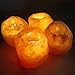 MAYMII·HOME Heavy Duty 6 Pack Large (Approx 2.5lb Each) Natural Himalayan Salt Candle Holder Holders, Hand Carved Himalayan Pink Crystal Rock Tea Light Tealight Candle Holder Himalayan Salt Lamp