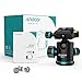 Andoer Tb81X Tripod Ball Head 360 Degree Rotating Panoramic Camera Quick Release Ball Head for Tripod Monopod Slider DSLR Camera with 3Pcs 1/4