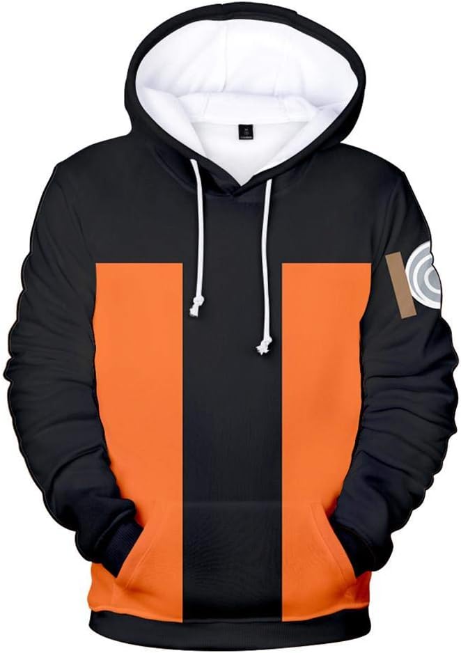 NJunicorn Uncle Naruto Hoodie Hokage Sweatshirt Outerwear Japanese Anime Novelty Drawstring 3D Print Hooded Cloth