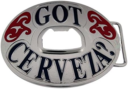 "Got Cerveza?" Metal Bottle Opener Belt Buckle