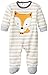 Rene Rofe Baby Baby-Boys Newborn Fox Long Sleeve Geometric Print Footed Coverall