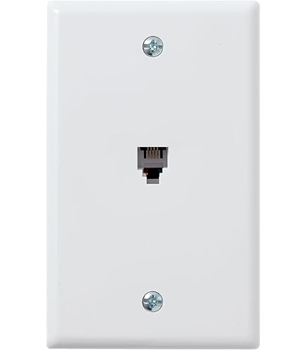 Riteav Piastra Muro Cat6 1 Porta – Connessione Senza Utensili – Adatta Per Scatole Standard – RA-WP-UNI-KS-D1G-C6-GYGY-1P