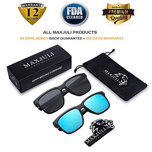 MAXJULI Polarized Sunglasses for Big Heads Men Women (not fit xl size