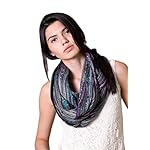 (17 COLORS) Women's Shimmer Sparkle Infinity Scarf, Festival Bliss Lightweight Fashion Shawl