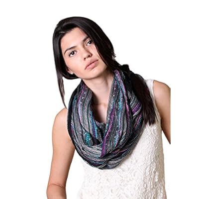 (17 COLORS) Women's Shimmer Sparkle Infinity Scarf, Festival Bliss Lightweight Fashion Shawl (17 COLORS) Women's Shimmer Sparkle Infinity Scarf, Festival Bliss Lightweight Fashion Shawl