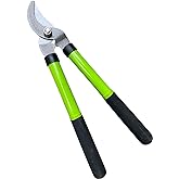 GARDEN GURU Bypass Loppers Tree Trimmer Clipper – Compact 15 inch High Carbon Steel Blade Gardening Loppers Pruning Shear - Comfort Grip Handles – Heavy Duty Branch Cutter – Cut Thick Branches w Ease