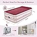 Twin Air Mattress, Raised Elevated Double High Airbed for Guest, Blow Up Inflatable Upgraded Air Mattresses with Built-in Pump & Pillow