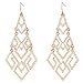 D EXCEED Women's Chandelier Drop Earrings Gift Wrapped Fashion Gold Cutout Tiered Dangle Drop Earrings Rose Gold