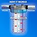 6PP-10B-1M Big Whole House Water Filter Sediment, 4.5x10-Inches, 1Micron WELL-MATCHED with RFC-BBSA, W15-PR, WFHD13001B, GXWH35F, GXWH30C, HF45-10BLBK10PR and AP817 6-Pack