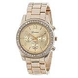 Women Geneva Rhinestone Leather Band Quartz Wrist Watch