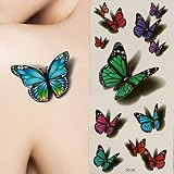 3D Butterfly Flying Design Temporary Tattoo Sticker Decal by Abcstore99
