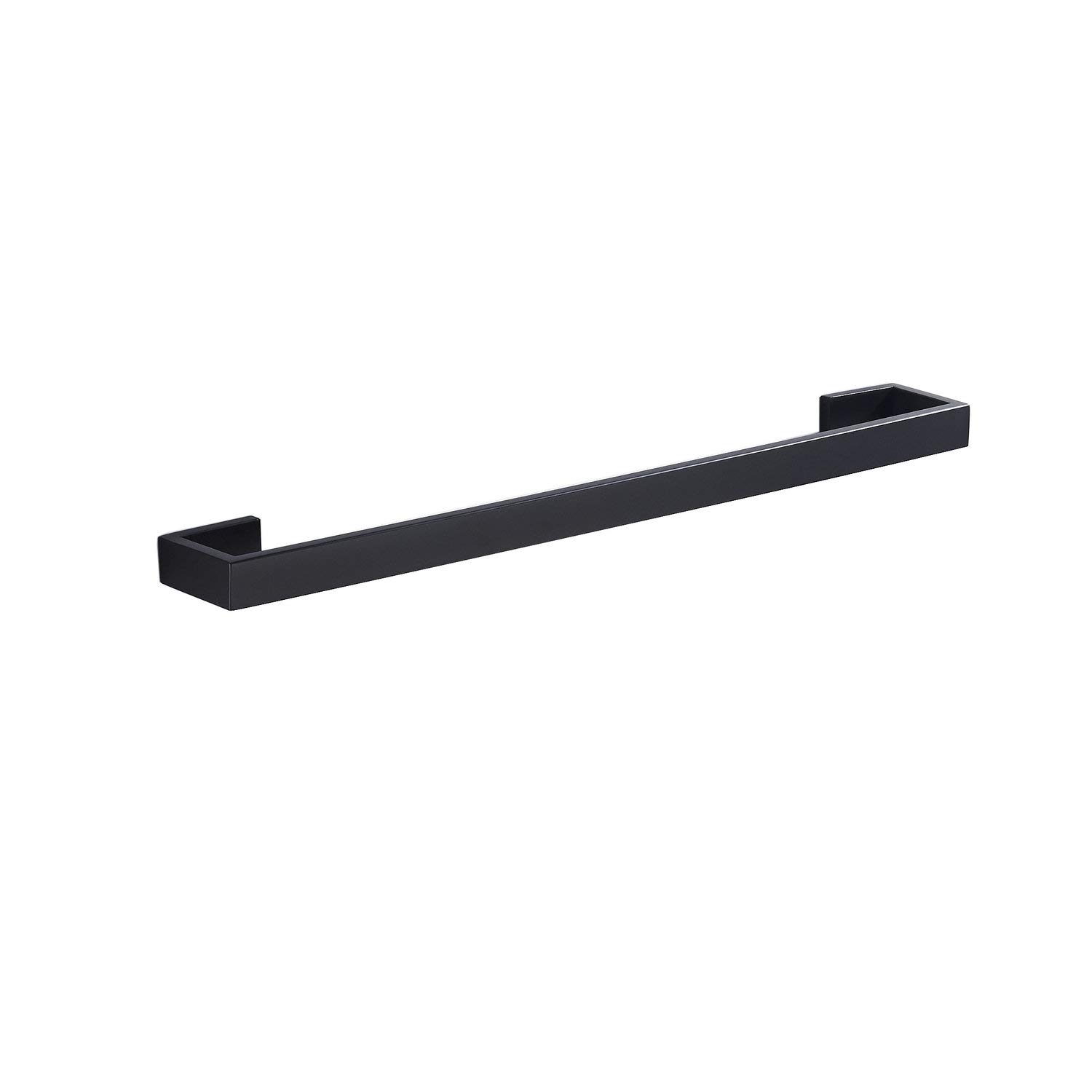 24-Inch Towel Rail Wall Mounted Bathroom Single Towel Holder, Black Matte