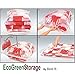 Jumbo Vacuum Space saver Storage bags. [BONUS] Free travel Vacuum hand pump. Jumbo size, excellent for long term storage or saving extra space while traveling. Pack of 6 By Ecogreen Storage