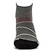 Feetures! Men's Elite Merino+ Cushion Quarter, Gray + Lava, medium