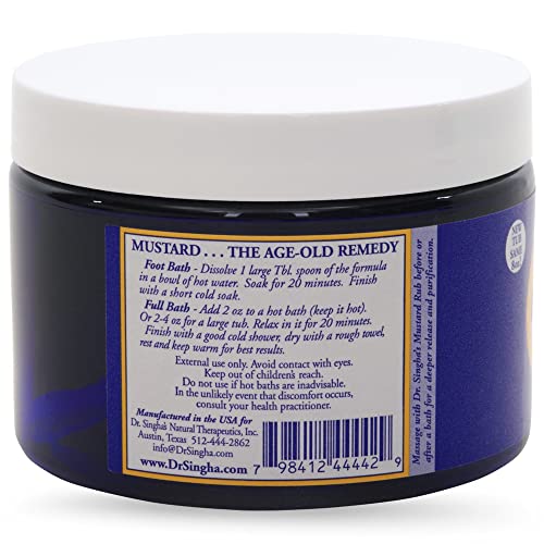 Dr. Singha's Mustard Bath Salts, Therapeutic Bath Detox Relaxing Bath
