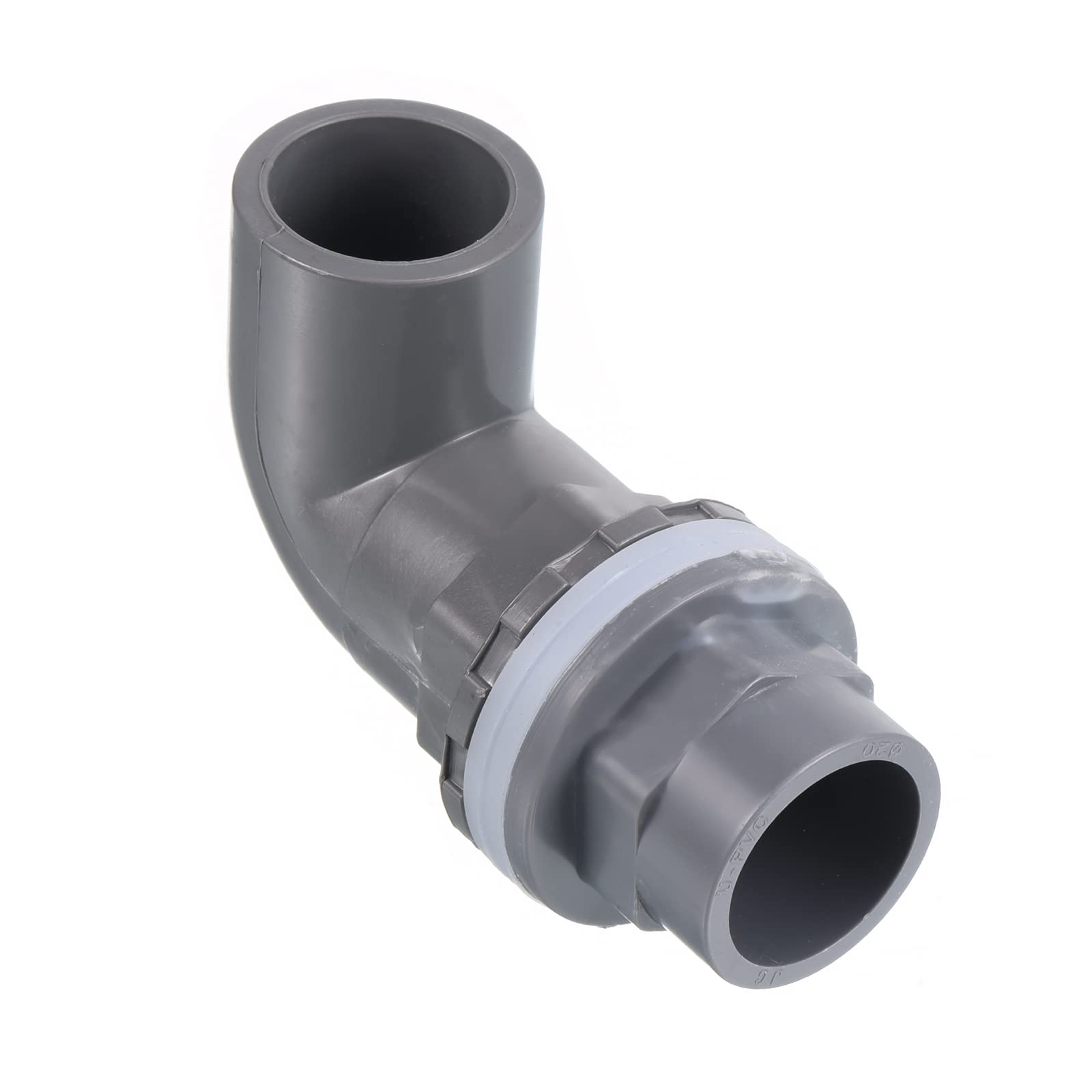 PATIKIL 20mm/0.79" PVC Elbow Water Tank Pipe Connector, Coupling Fitting Adapter for Aquariums Tanks, Gray