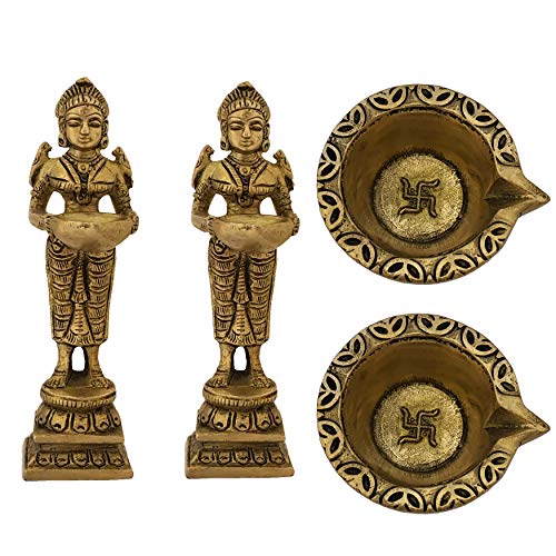 Buy Indian Diwali Oil Lamp Pooja Diya Brass Light Puja Decorations