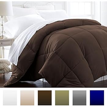 Beckham Hotel Collection 1600 Series - Lightweight - Luxury Goose Down Alternative Comforter - Hotel Quality Comforter and Hypoallergenic - King/Cali King - Brown