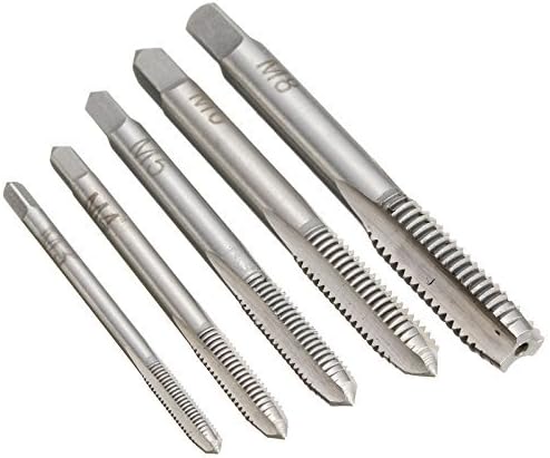 Inton 5pcs Machine Screw Metric Thread Plug Taps Set M3 M4 M5 M6 M8