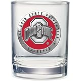 Ohio State Double Old Fashion | Double Rocks Glass 14 OZ for Liquor | Expertly Crafted Pewter Glass