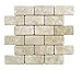 Durango Cream 2 X 4 Tumbled Travertine Brick Mosaic Tile - 6 X 6 Sample