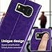 FYY Designed for Samsung Galaxy S8 Case, PU Leather Wallet Phone Case with Card Holder Flip Protective Case Cover [Kickstand Feature][Wrist Strap] for Samsung Galaxy S8 Purple