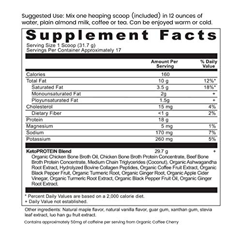 Keto Protein Powder by Ancient Nutrition, KetoPROTEIN with Fats from